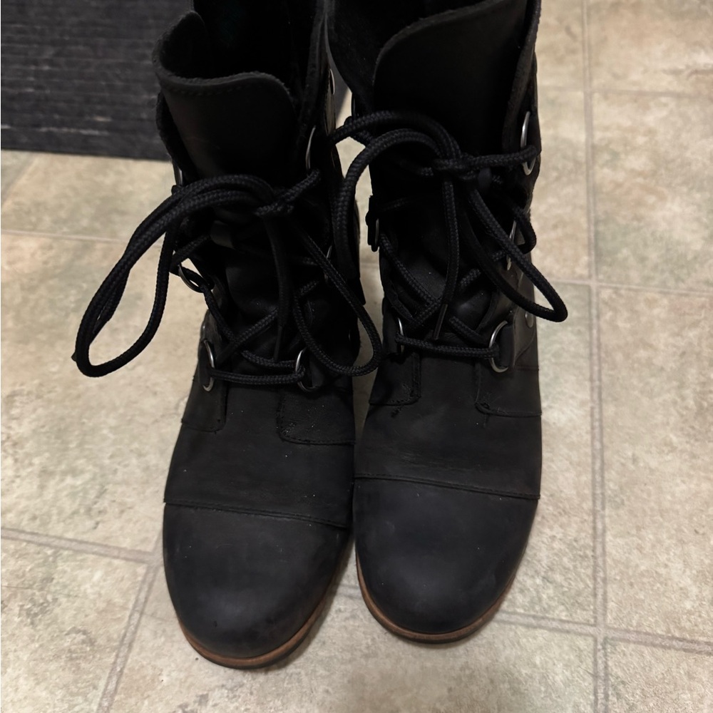 Black Women's Sorel Lace-Up Boots